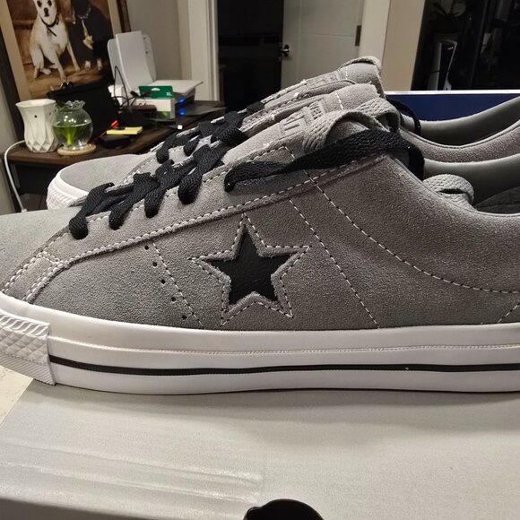 Converse One Star Pro Suede Low Classic Grey A11923C Skateboarding Shoes SZ 12 - Picture 6 of 16